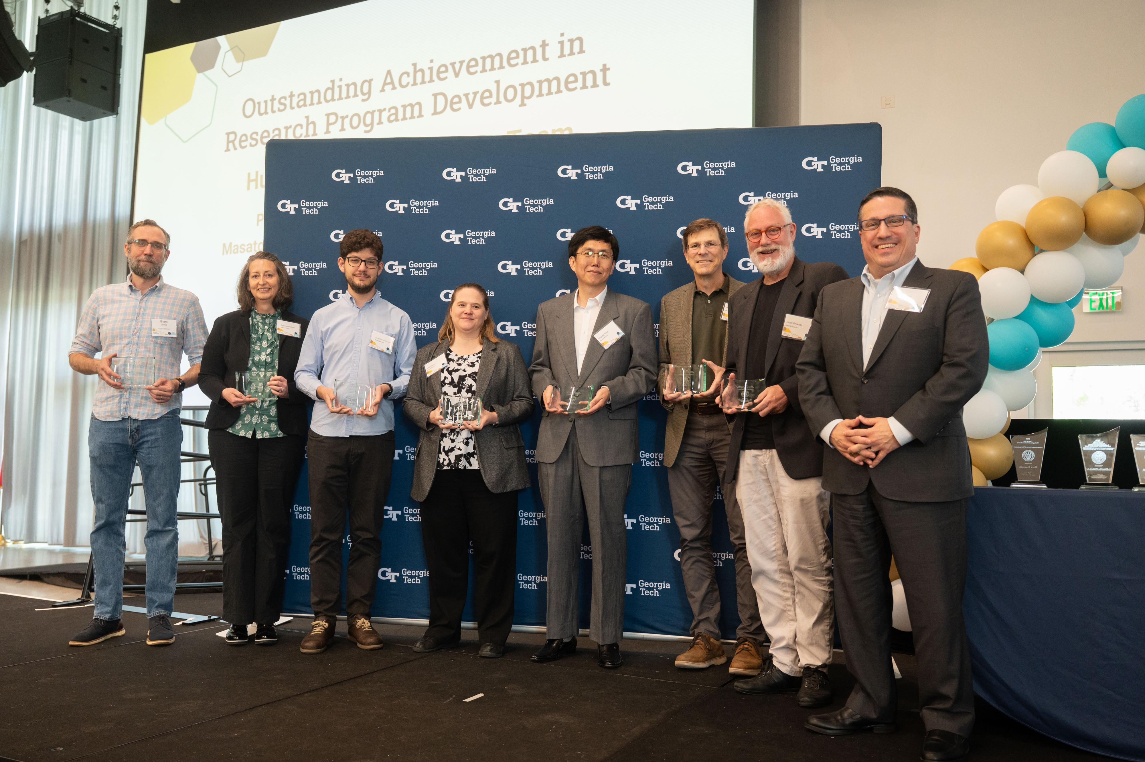 Outstanding Achievement in Research Program Development Award – Human Space Exploration Team, which includes Professor Julie Linsey and Associate Professor Peter Loutzenhiser 