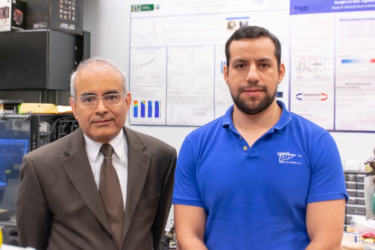 Yogendra Joshi (left) and Daniel Lorenzini stand in Joshi’s lab heat transfer, combustion and energy systems lab Yogendra Joshi (left) and Daniel Lorenzini stand in Joshi’s lab heat transfer, combustion and energy systems lab