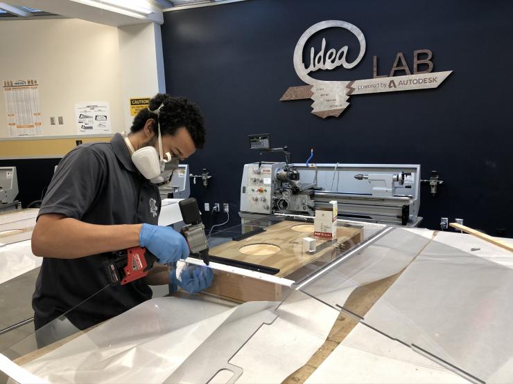 This mechanical engineering master's student is working long hours each day to develop new protective devices for healthcare professionals. This mechanical engineering master's student is working long hours each day to develop new protective devices for healthcare professionals.