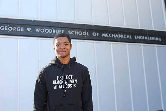 Noa Holloway in front of the MRDC Building Noa Holloway in front of the MRDC Building