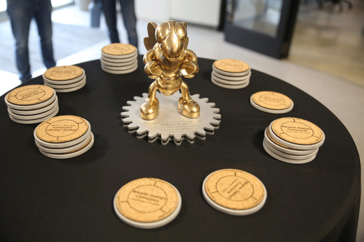 Wepfer Design Commons Dedication- Buzz statue Wepfer Design Commons Dedication- Buzz statue