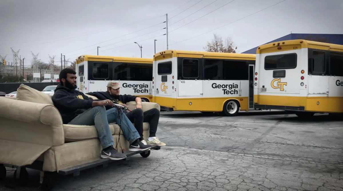 After receiving a bunch of decommissioned electric scooter parts from Lime, team members from Georgia Tech's Wreck Racing used the parts to build a couch they can drive around. (It's pretty incredible.)