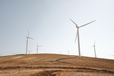 windmills on a hill