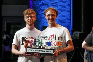 Team Sola, comprised of mechanical engineers Wesley Pergament of Old Westbury, NY, and Brayden Drury of Park City, Utah, won the 2022 Georgia Tech InVenture Prize.
