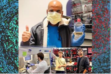 Abhijeet Singh (bottom right), President and CEO of TechSera, recently visited Georgia Tech’s Petit Institute for Bioengineering and Bioscience (IBB) and the Flowers Invention Studio in the George W. Woodruff School of Mechanical Engineering. His visit marks a commitment to advancing innovation and education in honor of his father, J.P. Singh (top left)