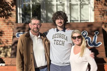 Colin Gold with parents