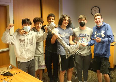 The winning team from the prosthetic limb competition