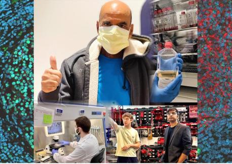 Abhijeet Singh (bottom right), President and CEO of TechSera, recently visited Georgia Tech’s Petit Institute for Bioengineering and Bioscience (IBB) and the Flowers Invention Studio in the George W. Woodruff School of Mechanical Engineering. His visit marks a commitment to advancing innovation and education in honor of his father, J.P. Singh (top left)