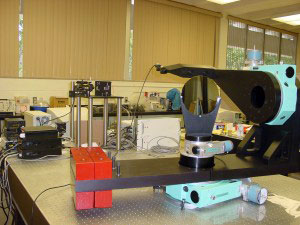 A three-axis goniometric table for measuring the bidirectional reflectance of silicon wafers.